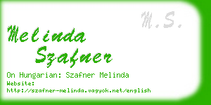 melinda szafner business card